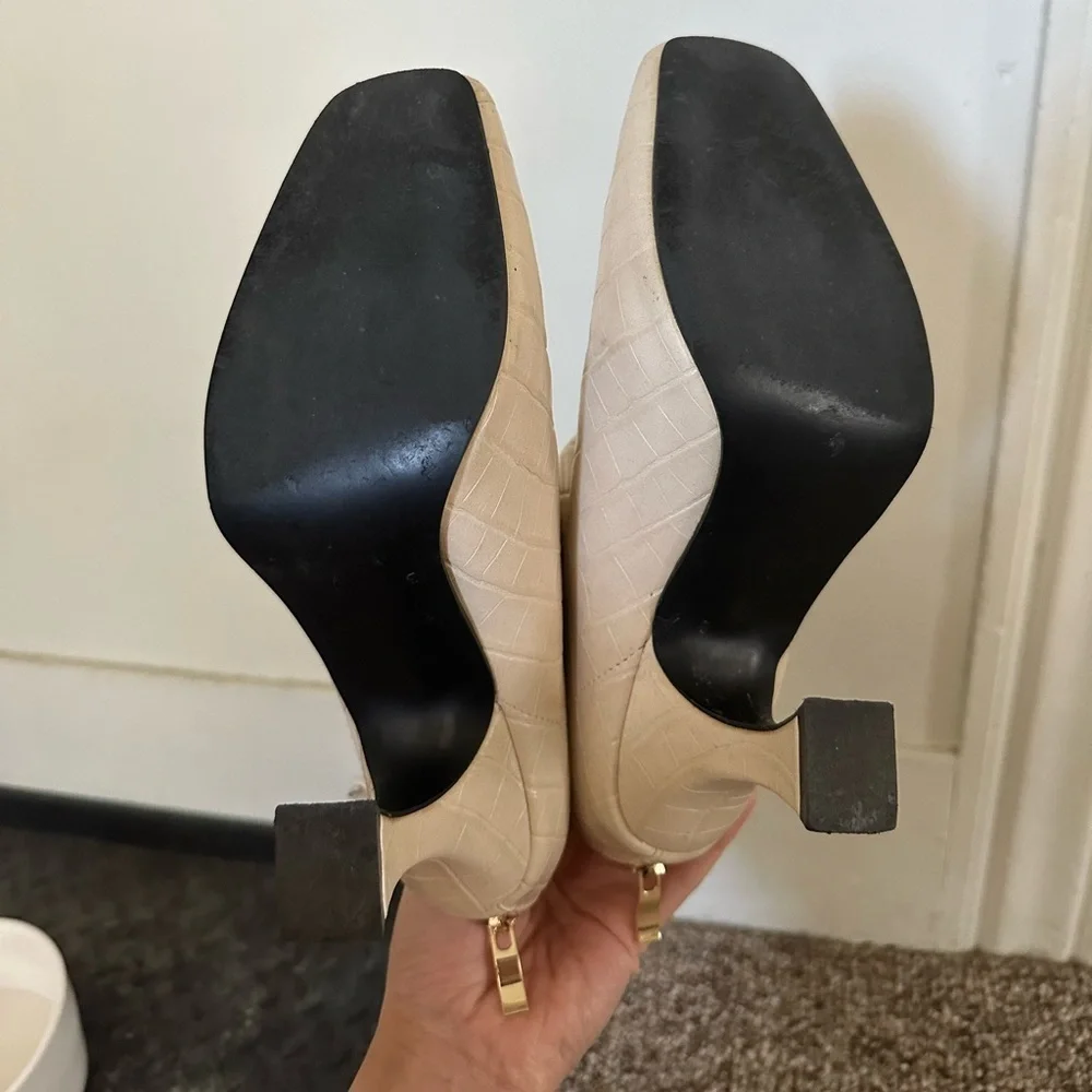 Tan Snake Skin Booties